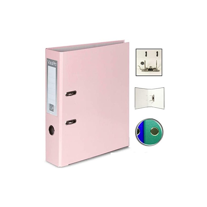 OFFICE CENTRE 3X Pastel Pink A4 Large 75mm Lever Arch