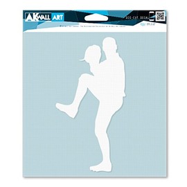 Baseball Pitcher Throw Ball Game - Vinyl Decal Outdoor Weatherproof - Select Size