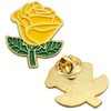 12 Pcs Yellow Rose Pins Bulk 1.2",Valentine's Day Flower Enamel