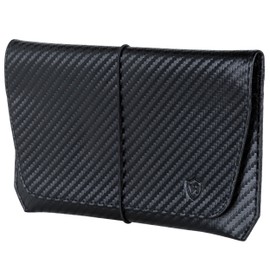 VON HEESEN Leather Passport Holder with RFID Protection - Passport Case Made of Genuine Leather - Passport Organiser for Style-Conscious Men and Women, Black carbon, Landscape