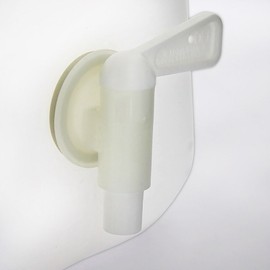 All Ride Wasserkanister mit Zapfhahn - Max. Fassungsvermögen 15L - Hahn - Kunststoff - Weiß/Blau