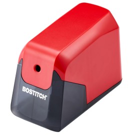 Bostitch Office Battery Pencil Sharpener, 4X Longer Cutter Life, Tip Saver Technology, Red