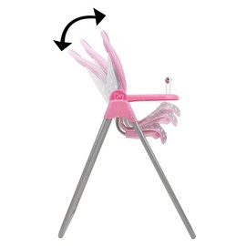 509 Crew: Cotton Candy Pink: Foodie Doll Highchair - Pink, Grey, Polka Dot - for Dolls Up to 21", Sturdy, Kids Pretend Play, Ages 3+