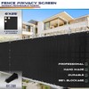 Windscreen4less 6' x 25' Privacy Fence Screen in Black with