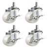 - 4 x 40mm Nylon Caster Wheels with Brakes for