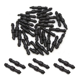 uxcell 30pcs Black Plastic Joiner Air Water Fuel Hose Pipe Tube Connector for Vehicle