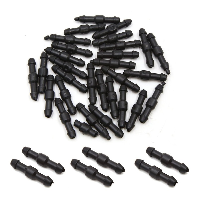 uxcell 30pcs Black Plastic Joiner Air Water Fuel Hose Pipe
