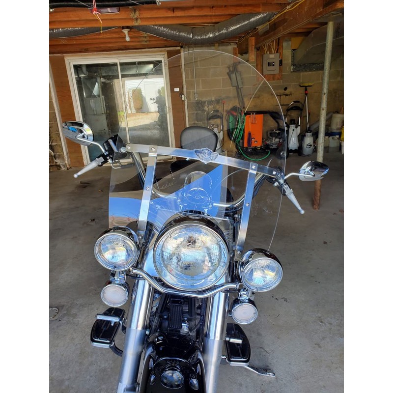 Sled Shields 20" Clear Replacement Windshield Compatible with Harley Davidson