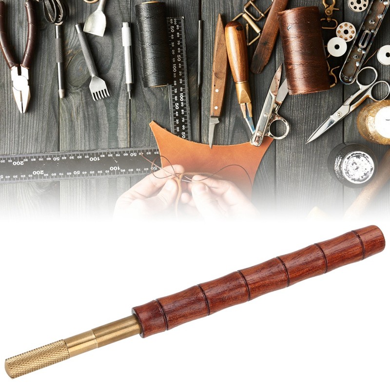 Wooden Handle Edge Oil Pen Brass Edge Dye Roller Applicator
