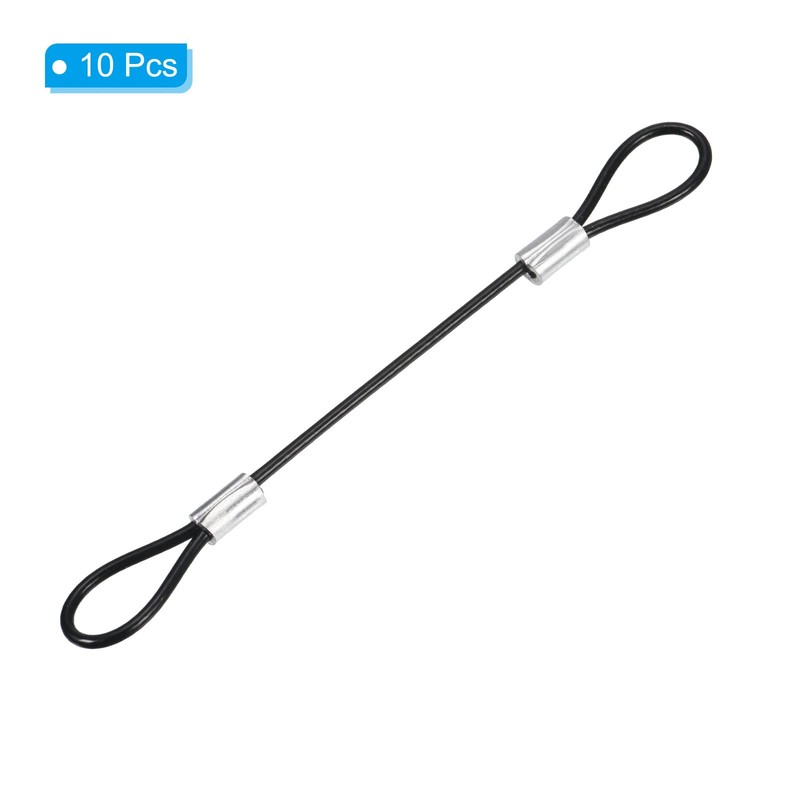 PATIKIL 4 Inch Safety Cable Lock, 10 Pack Stainless Steel