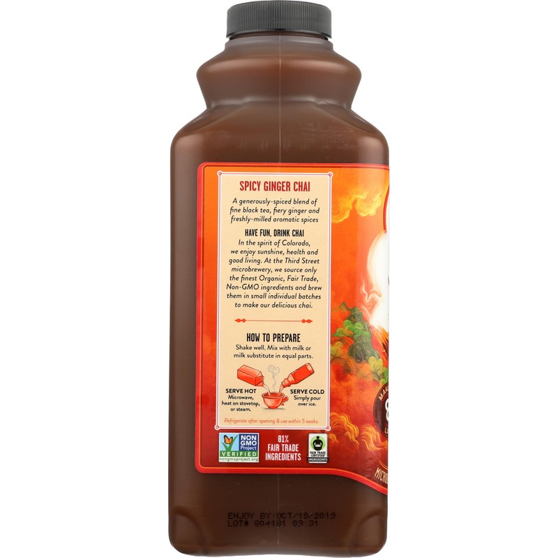 Third St Chai, Dragon Tongue Ginger, 32 Fluid Ounce
