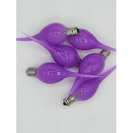 On The Bright Side Primitive Silicone Dipped 5 Watt Light Bulb - Pack of 6 - Light Purple