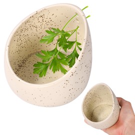 Lyreh Kräuterschäler aus Keramik, Kräuterschäler-Schüssel Blätter Entferner Kräuter Effizient Küchenhelfer für Petersilie Koriander Thymian Rosmarin Minze