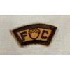 VTG F C Segment Patch Twill Orange Brown Border Rocker