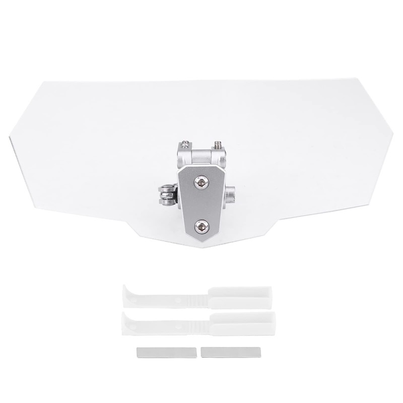 Motorcycle Wind Deflector, Motorcycle Windscreen, Adjustable, Clip-On Windscreen Extension, Universal