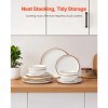 Service for 4 12 PCS Scratch Resistant Ceramic Dinnerware Set