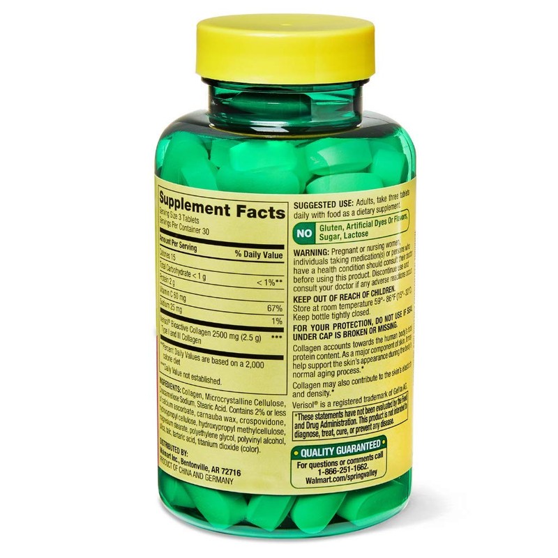 Spring Valley Highly Absorbable Collagen + VIT C 90 ct