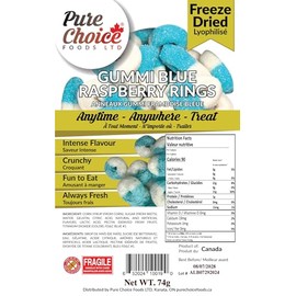Freeze Dried Gummi Blue Raspberry Rings