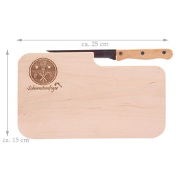 Bread Board with Guild Sign I Gift for Chimney Sweep I 25.5 x 14.5 x 1.3 cm