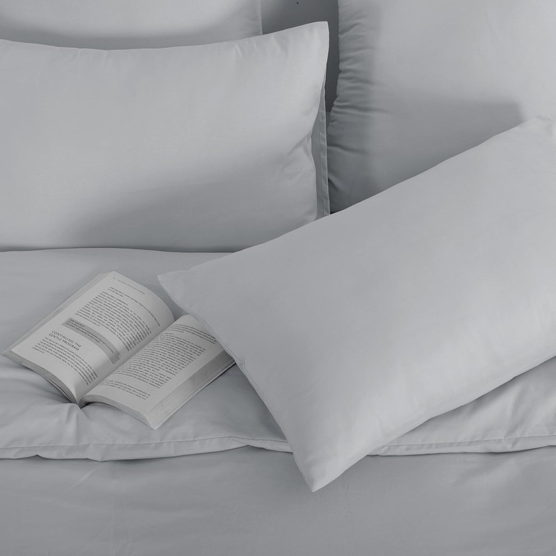 Aisbo Housewife Pillowcases 2 Pack - Light Grey Standard Pillow