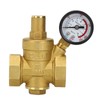 DN25 Brass Adjustable Water Pressure Reducing Regulator Reducer Gauge Meter