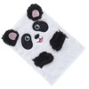 NUOBESTY Plush Notebook, Faux Fur Notebook for Kids, Panda Pattern