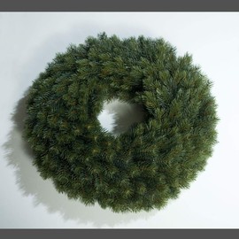 mucplants Artificial Fir Wreath Green Fir Wreath 48 cm Round Tied Artificial Wreath