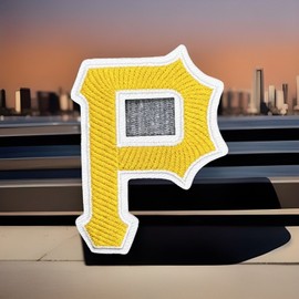 PITTSBURGH PIRATES EMBROIDERED IRON ON PATCH 2.5” X 2” FREE SHIPPING