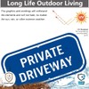 2-Pack Private Driveway,Yuntarda 12"X6" Heavy 0.40 Aluminum Rust Free Sign