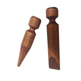 Two small wooden acupressure sticks, foot acupressure tree massage massage rod