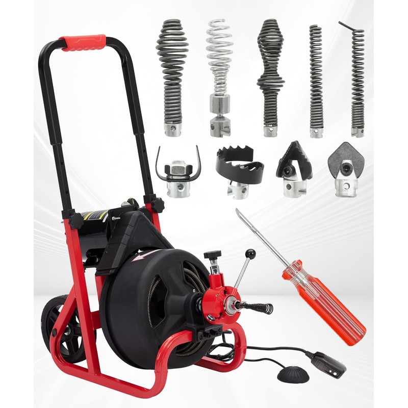 10-Piece Drain Snake Cutter and Auger Set Fits For RIDGID