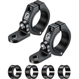 BRCOVAN 2 Pcs Aluminium Alloy UTV Whip Light Flag Mount, Solid Heavy Duty Roll Bar Clamp Mount, 360° Adjustable Light Bar Mounts Mounting Bracket for Roll Cage 1.5'' / 1.65'' / 1.75'' / 1.85'' / 2''