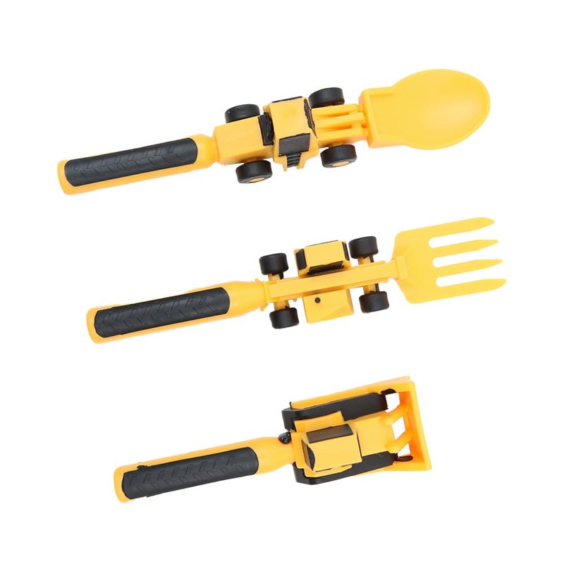 Sarini 3PCS Bulldozer Shovel Tableware With Fork And Spoon Shape