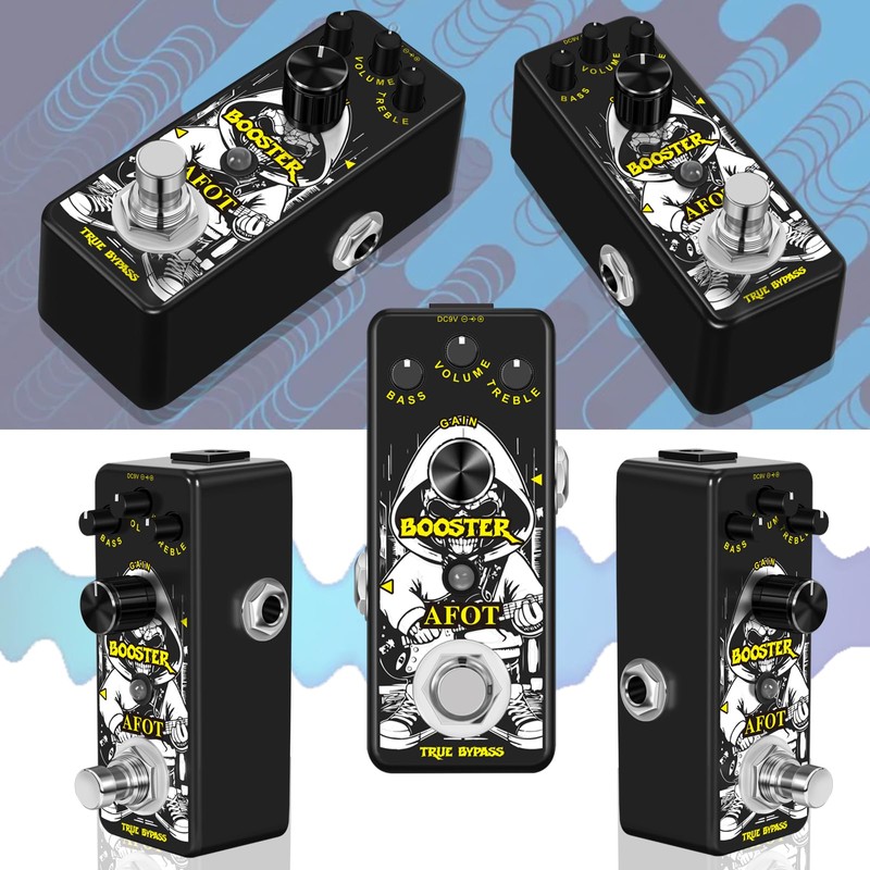 AFOT Mini Booster Guitar Effect Pedal,True Gain Booster,Micro Clean Boost
