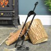 Black Country Metal Works 'Sekitan' Natural Iron Twist Fireplace Tongs
