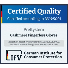 Prettystern Women's Men's Cashmere Wool Half Finger Short Finger Gloves Hand Warmers, mottled grey