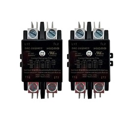 Migro 40 Amp 2 Pole NEMA 600V HVAC Heavy Duty Definite Purpose Contactor – 24V Coil, Motor Load 40A and Lighting Load 50A (2 Pack)