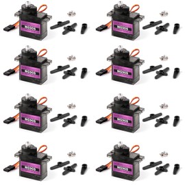 Miuzei MG90S 9G Micro Servo Motor Metal Geared Motor Kit for RC Car Robot Helicopter, Mini Servos for Arduino Project (8)