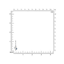 Silvershake Petite Genuine London Blue Topaz 925 Sterling Silver Dolphin Filigree Leverback Dangle Earrings