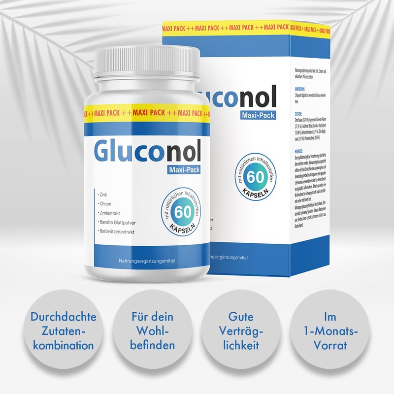 Gluconol Capsules, Rich in Vitamins and Minerals, for Men and