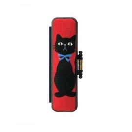 印鑑ケース PC黒ねこのタンコ 黒ねこタンコ （10.5ｍｍ～12ｍｍ） 朱肉付き 認印 銀行印用
