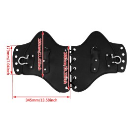 HDBUBALUS PU Leather Heat Saddle Black Shield Deflector Fits For Most Universal Motorcycle