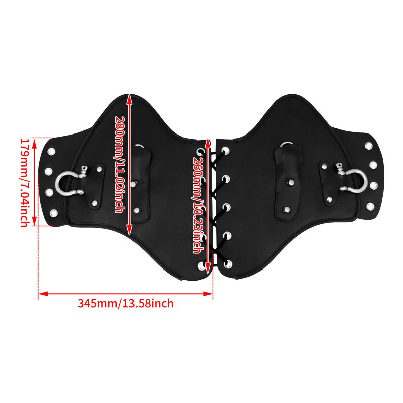 HDBUBALUS PU Leather Heat Saddle Black Shield Deflector Fits For