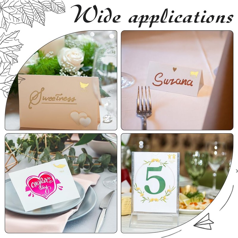 GORGECRAFT 500Pcs 1 Inch Wedding Meal Choice Stickers: Gold, Square
