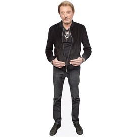 Johnny Hallyday (Black Outfit) Mini Size Cutout