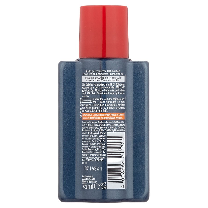 Alpecin C1 Caffeine Shampoo, 75 ml (Pack of 1)