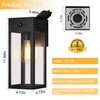 OYKYOHEI 2 Pack Porch Lights with GFCI Outlet, Dusk to