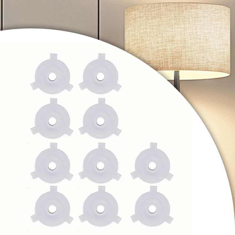 Fenteer 10 Pieces Lamp Shade Reducer Rings,Lampshade Rings Converter,Lamp Accessories,Light