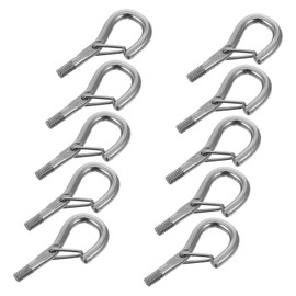 Operitacx 10 Stück Teiliges Schwere Selbstsichernde Metallhaken für Draußen Robuste Deckenhaken mit Sicherheitsverschluss Schwere Lasten Tragend für Pflanzen Weihnachtsbeleuchtung und