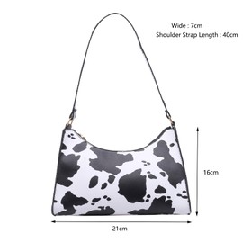LQSCJS Y2k Shoulder Bag, Women's Handbag, Shoulder Bag, 90s Shoulder Bag, Vintage Handbag for Women, Dating, Travel, Party, Shopping, dairy cattle